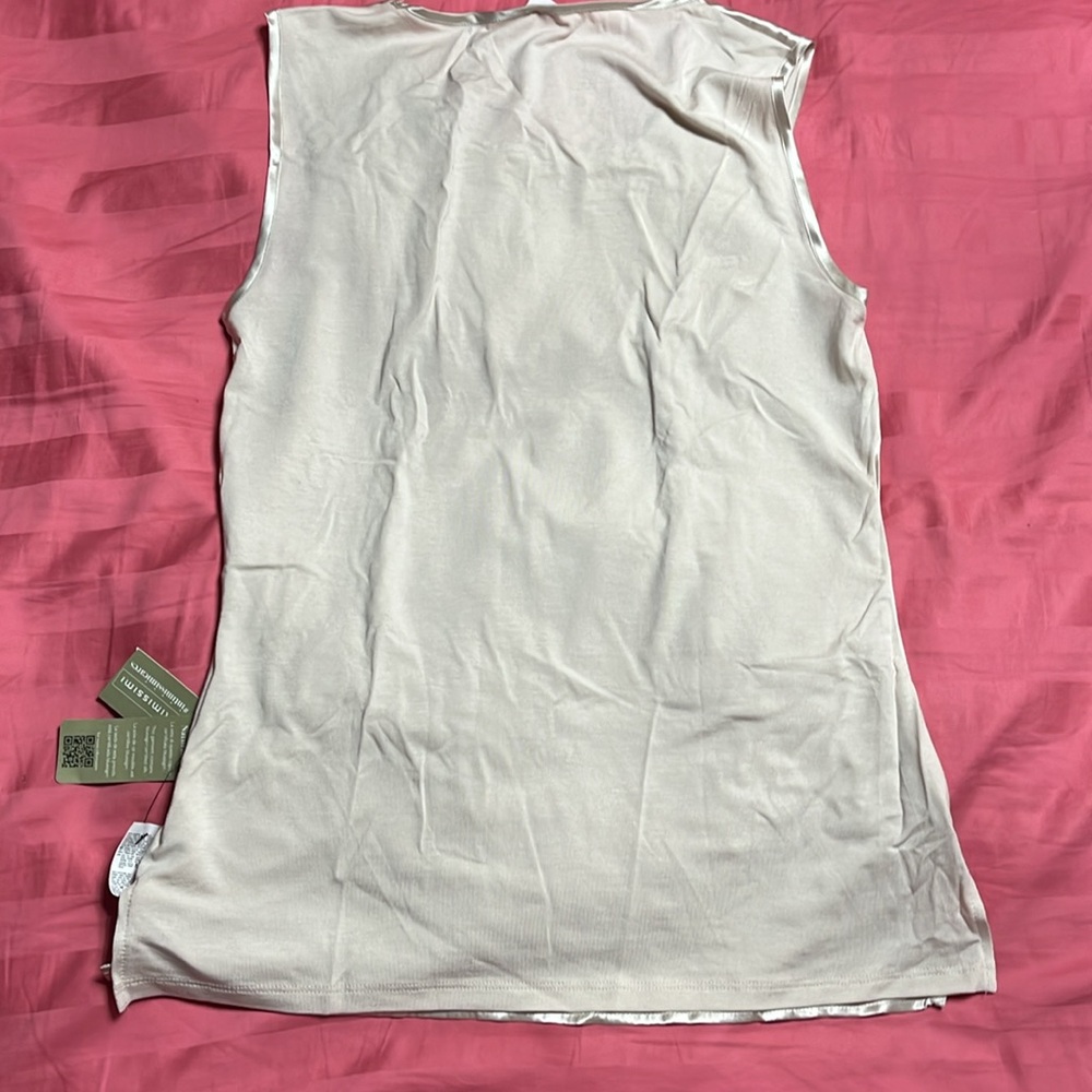 NWT intimissimi champagne silk sleeveless top small - Picture 7 of 10